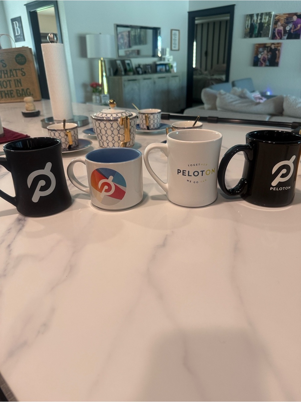 Peloton Coffee Mug Bundle – Set of 4 | Logo & Limited Designs Excellent Shape